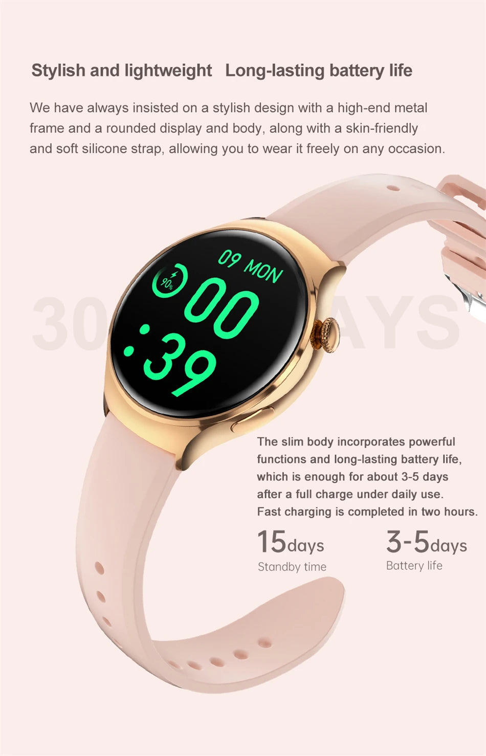 New GPS NFC Bluetooth Call Smartwatch, Women Watch, 4 mini Sports Track, Heart Rate Oximetry Monitoring Health Smartwatch For Woman