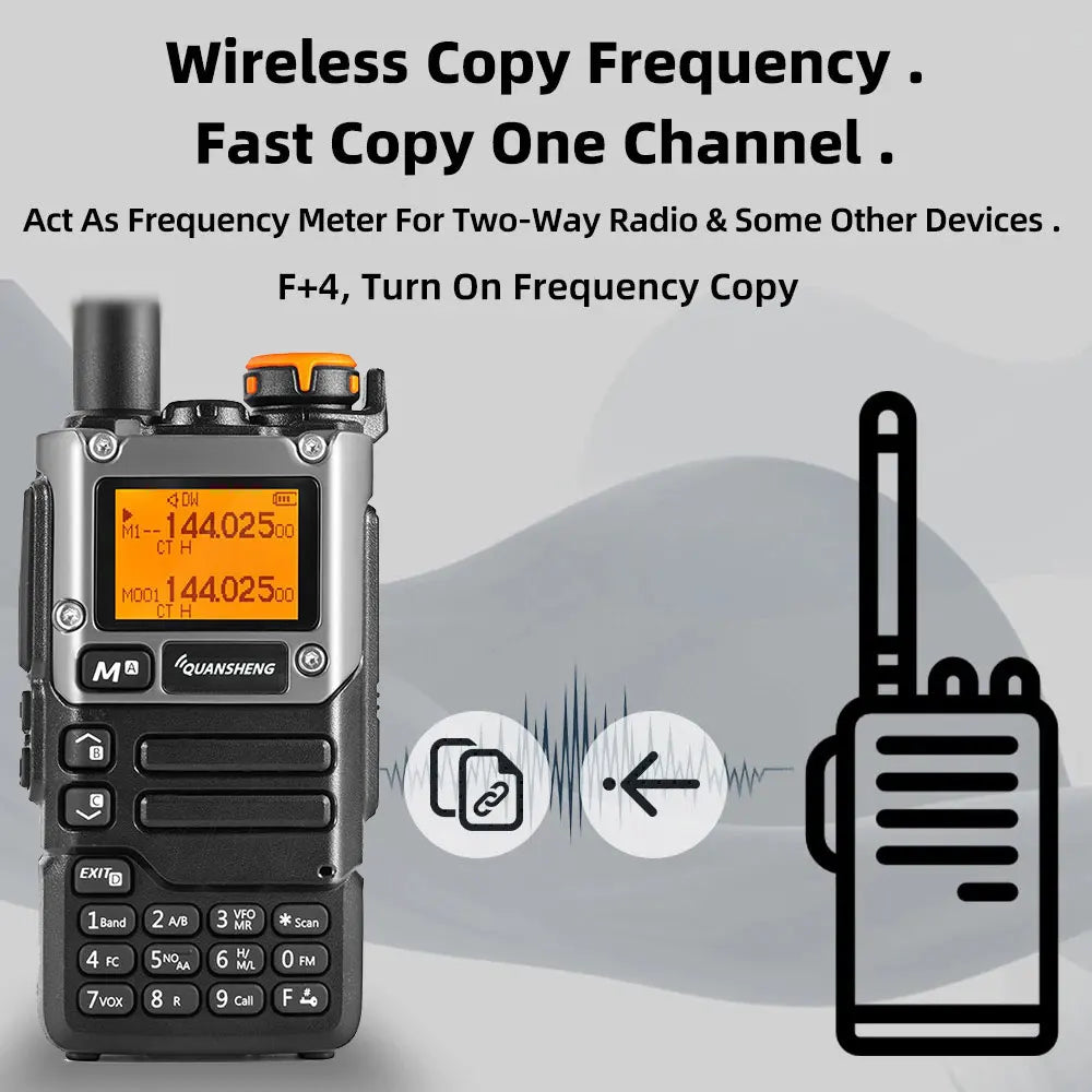 Quansheng UV K5 (8) Walkie Talkie Am Fm Radio de Dos Vías Estación Conmutadora Set Inalámbrico de Radioaficionado Receptor de Largo Alcance Quansheng UV-K6