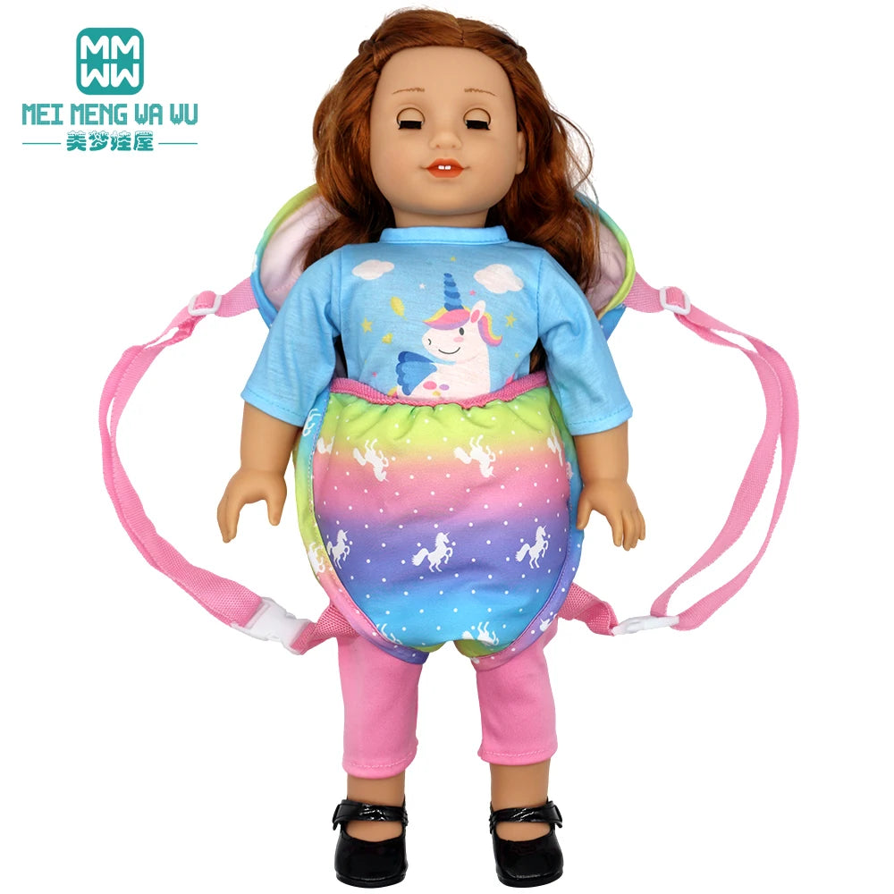 Doll accessories for 15-17 inch newborn doll backpack, seat towel, blanket, toy diaper, panties bag