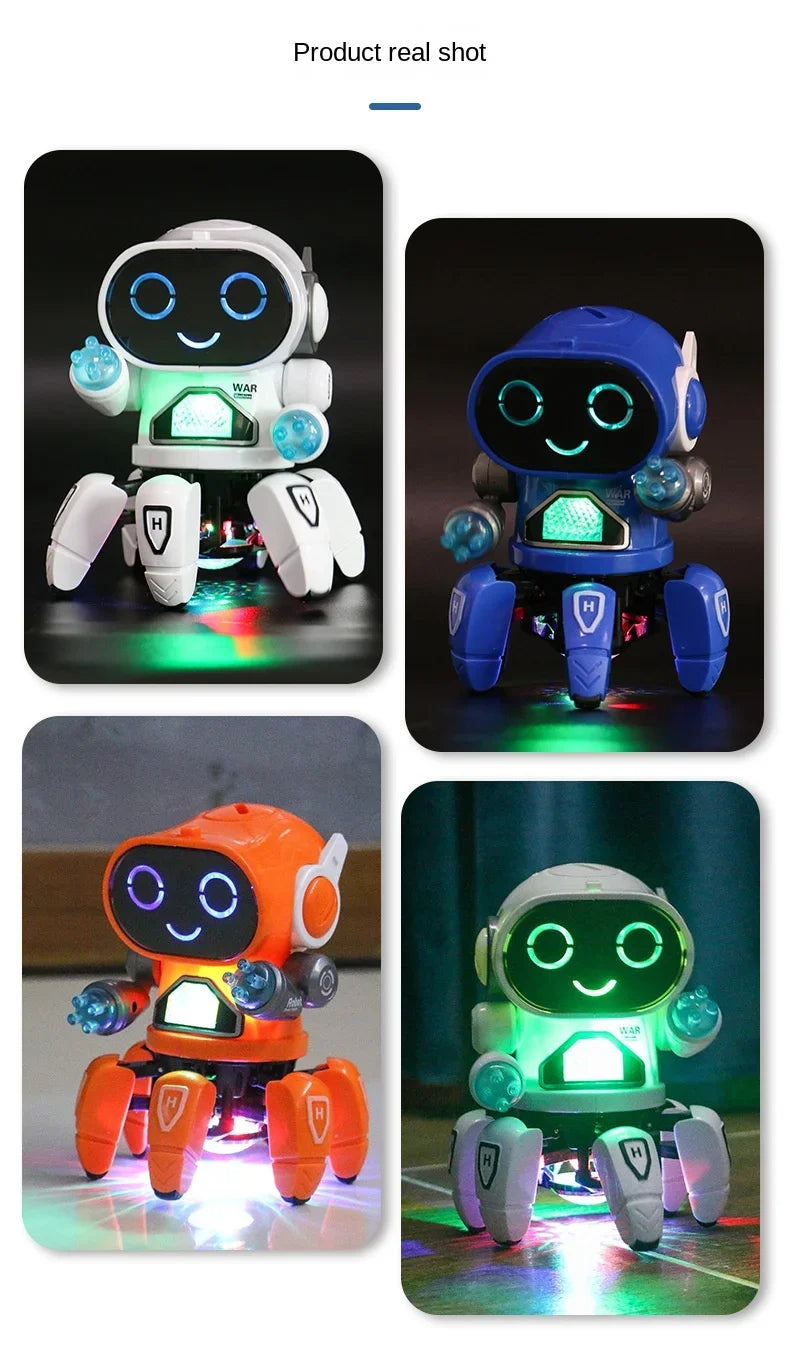 Kids Glow Music Educational Toy Electric Pet Cute LED Light Musical Dancing Robot Baby Learn To Climb Toy Children Birthday Gift