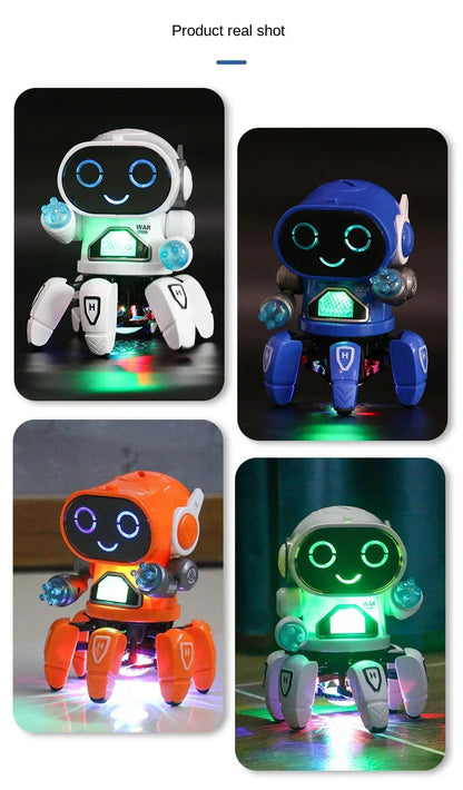 Kids Glow Music Educational Toy Electric Pet Cute LED Light Musical Dancing Robot Baby Learn To Climb Toy Children Birthday Gift
