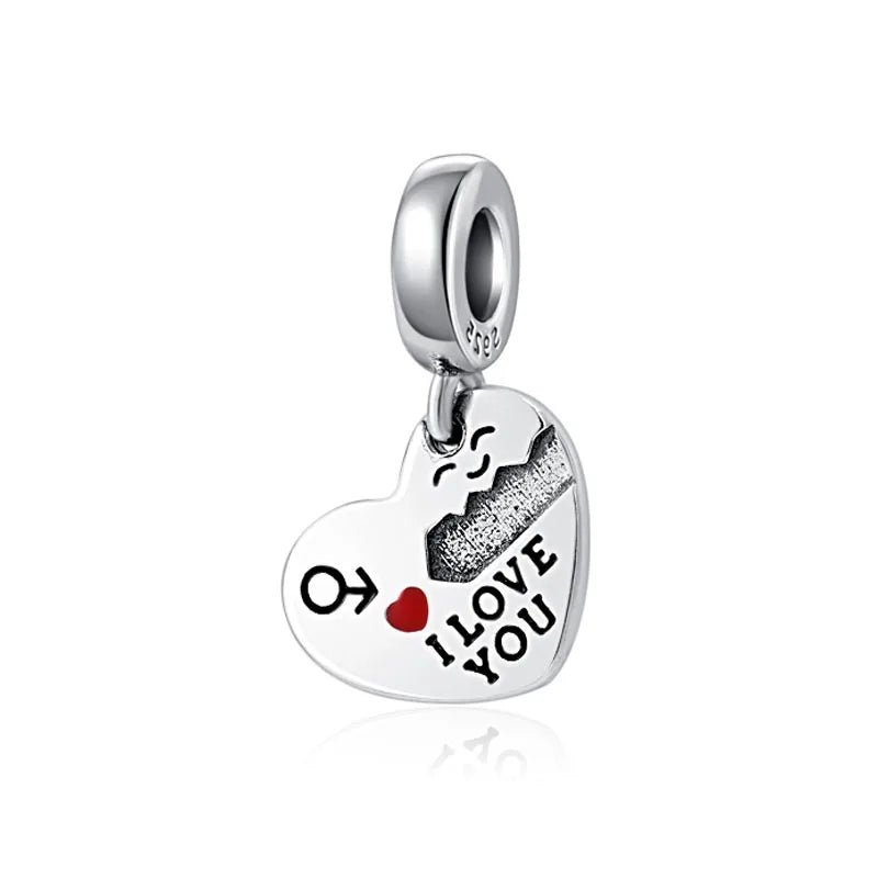 Hot Selling 925 Silver Pink Cake, Dog Paw, Luggage, Cup Bead Pendant Suitable for European Original Bracelet DIY Exquisite Jewelry