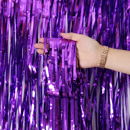 2/3M Party Background Wedding Decoration Foil Fringe Curtain Sequin Bachelorette Photo Backdrop Wall Curtain Birthday Baby Shower
