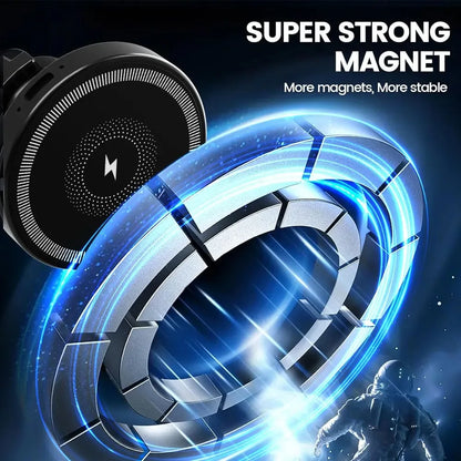 Car Phone Holder Magnetic Wireless Charge Cellphone Bracket For iPhone Magsafe 16 15 14 13 12 Fast Charging Air Vent Stand Mount