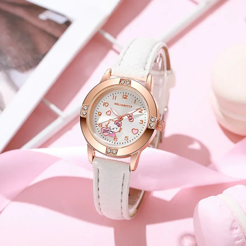 Hello Kitty Watch Kawaii Kuromi Cinnamoroll Quartz Casual Fashion Melody WristWatch Women Kid Girl Children Birthday Gift