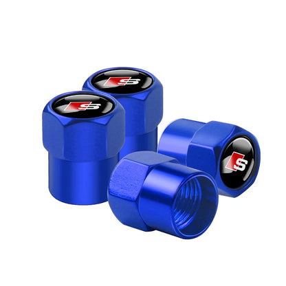 4 tapas de válvula de rueda de coche, accesorios exteriores para AUDI A1 8X A3 8P 8L A4 A5 A6 A7 A8 TT Sportback Sline Q3 Q5 Q7 Q8