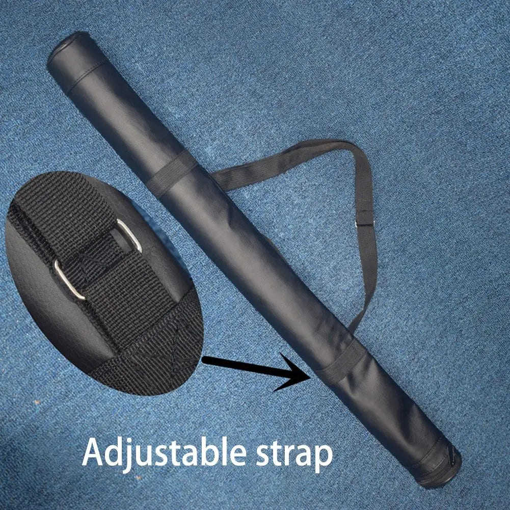 32in 1/2 Pole Billiard Cue Bag Lightweight Portable Collapsible Stick Bag Billiard Cue Stick Backpack Nylon Faux Leather Sleeve