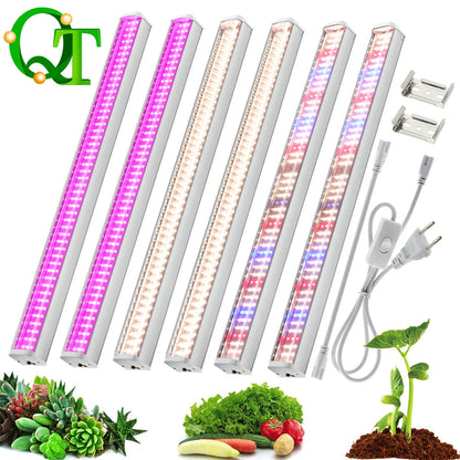 Full Spectrum LED Growth Tube 4000K/Purple/Sunlight Plant Lamp Greenhouse Hydroponic Flower Growth Lamp