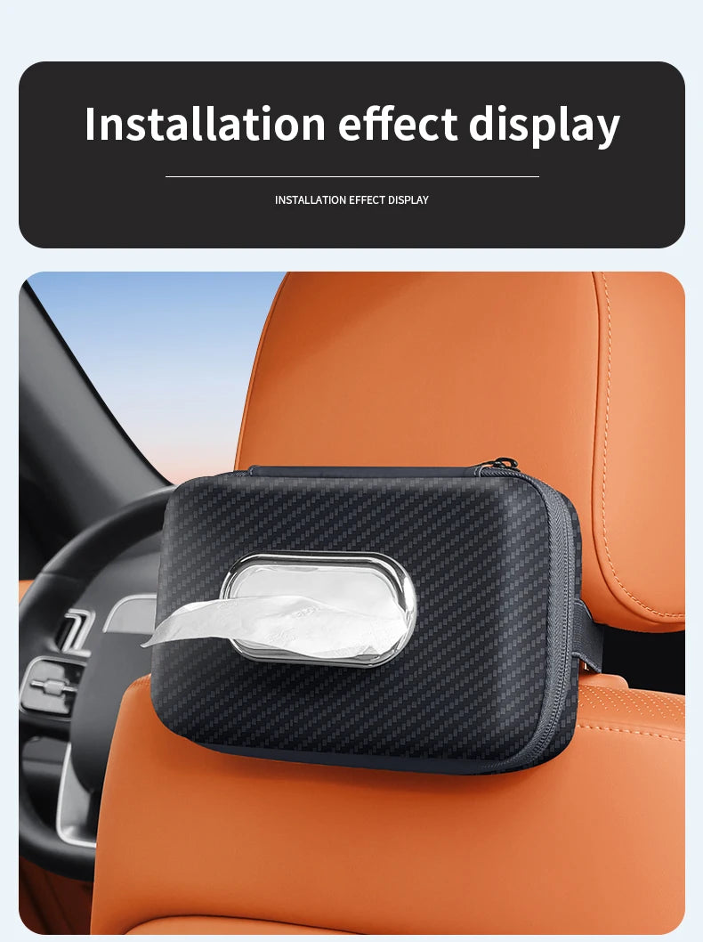 Car sun visor tissue box, seat back car mounted tissue box, car mounted armrest box, high-end storage decoration sanitary paper box