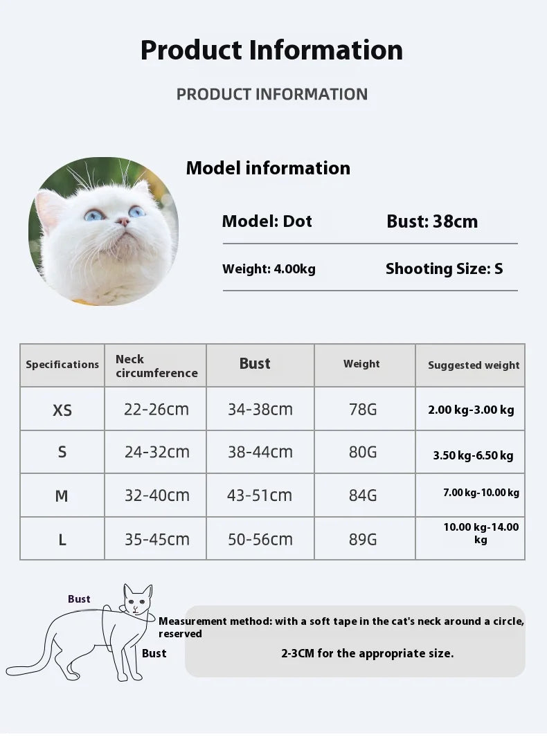 Escape Proof Cat Harness with Leash, Adjustable Soft Vest, Pet Walking Set for Outdoor, Kitty Safety No Pull Comfort Design