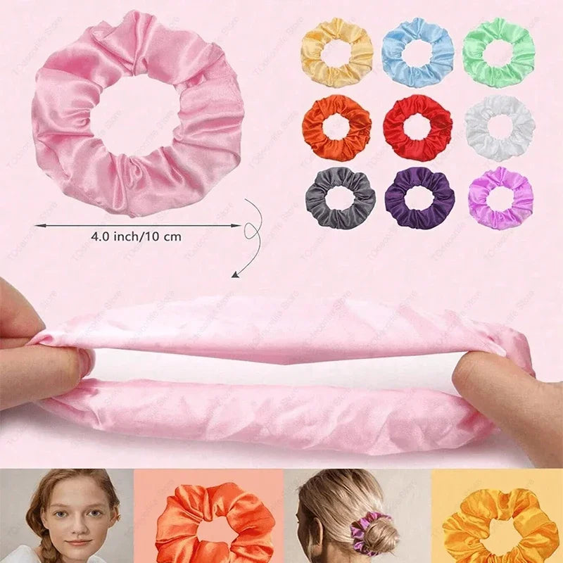 LED Luminous Scrunchies Hairband Women Glowing Elastic Hair Tie Hair Rope Girl Glow in the Dark Party Supplies Hair Accessory