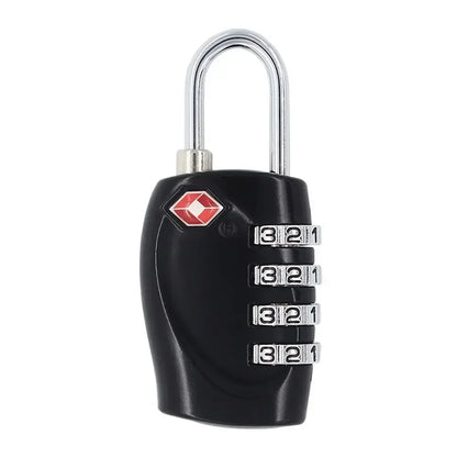 High Security TSA Customs Lock Overseas Customs Clearance Trolley Luggage Suitcase Backpack Password Padlock with Steel Cable