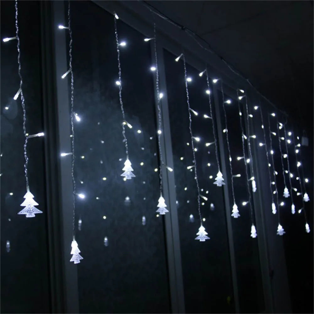 Window Curtain String Lights 4M Fairy Light Outdoor for Room Decor Christmas Bedroom Party Wedding Home Garden Wall Decorations