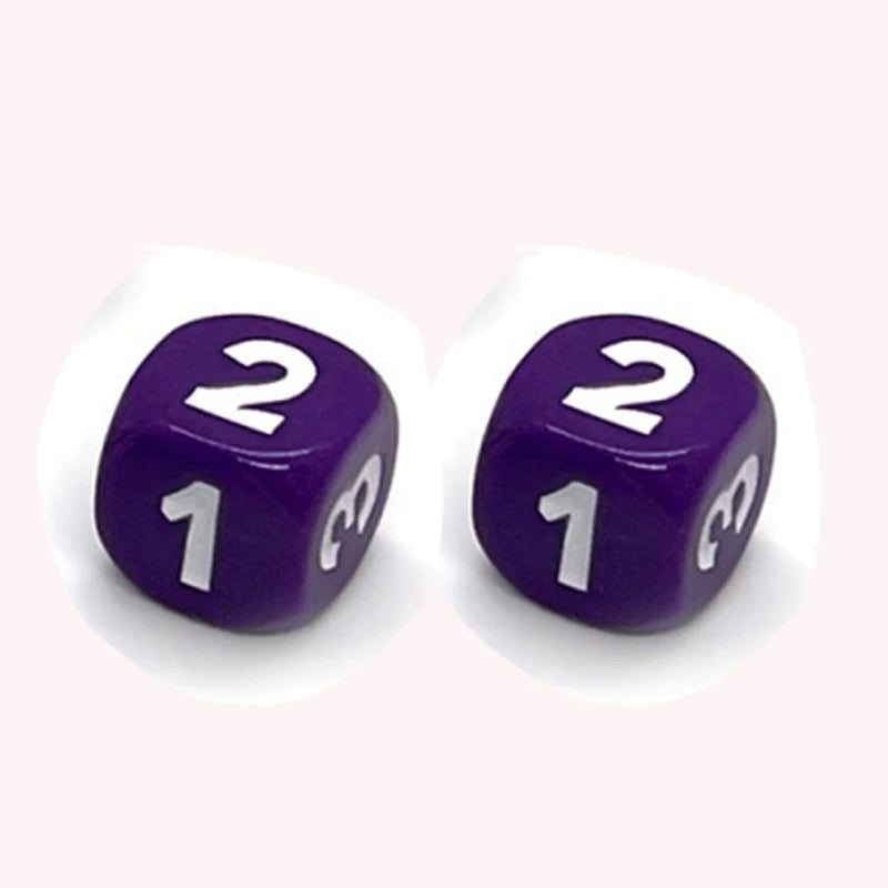 10Pieces Number 1 2 3 123 D6 14mm Acrylic Dice 6-sides Dices For Board Game Cubes 6 Colors learning game accessories