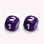 10Pieces Number 1 2 3 123 D6 14mm Acrylic Dice 6-sides Dices For Board Game Cubes 6 Colors learning game accessories