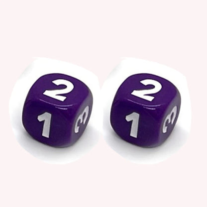 10Pieces Number 1 2 3 123 D6 14mm Acrylic Dice 6-sides Dices For Board Game Cubes 6 Colors learning game accessories