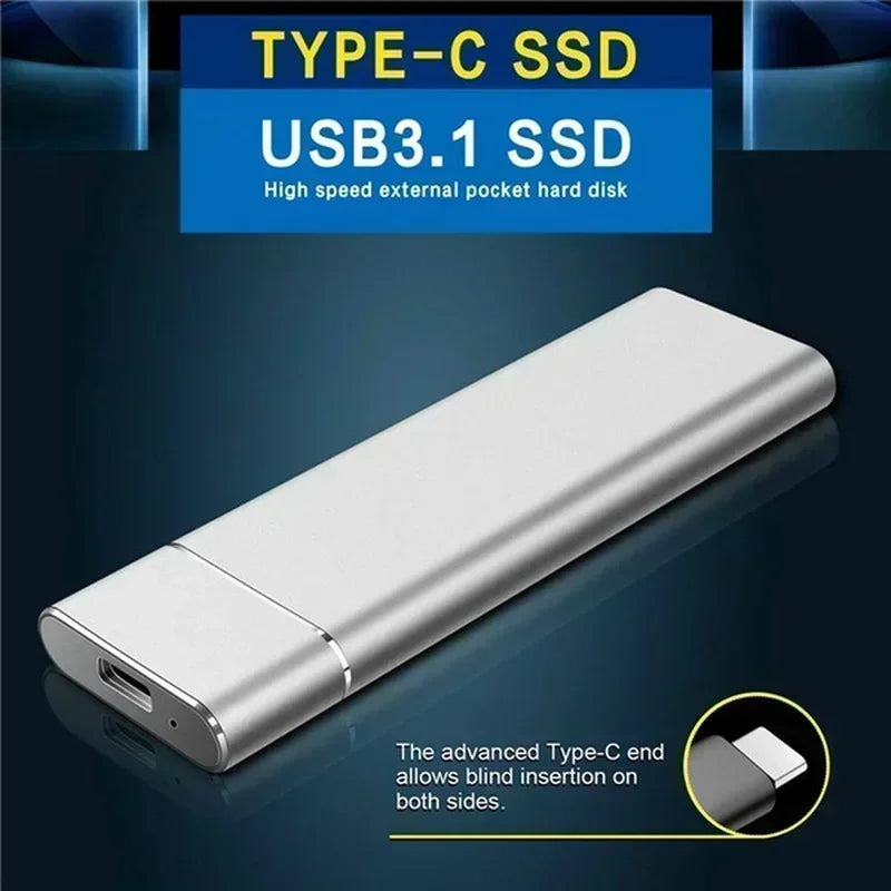 Mini USB SSD portátil 256 TB 1 TB 2 TB de alta velocidad original de almacenamiento masivo SSD USB3.0 Disco duro externo para ordenador portátil SSD