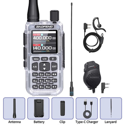 BAOFENG MINI 5 Walkie Talkie Batería 2200mAh Programación Bluetooth por APP Doble PTT Largo Alcance Nuevo Modelo UV-5R MINI Radioaficionado