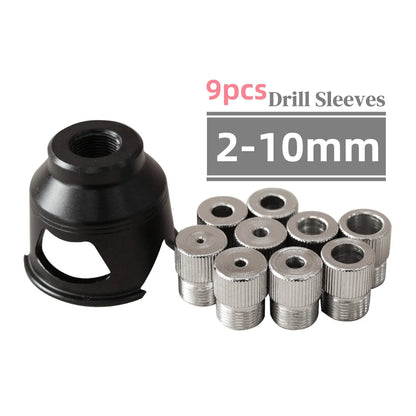 Vertical Drill Guide Doweling Jigs Kit 2-10mm/6,8,10mm Drill Positioning Aluminum Straight Angled Guide Locator Hole Puncher Tool