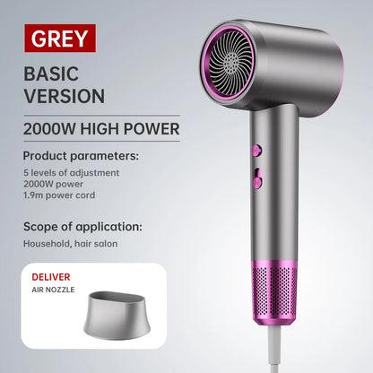 New Generation High-Speed Hair Dryer 2400W High-Power Blue Light Negative Ion Ultra Silent Recommended For Home Hair Salons