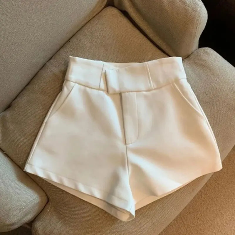 Women's Shorts Mooyufon Black Shorts Women Harajuku Elegance High Waisted Shorts A-Line Slim Casual Hot Girl Straight Pants Sexy