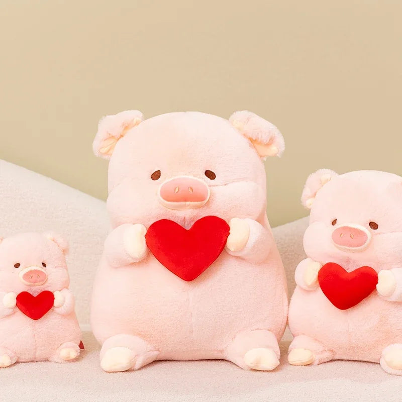 20/30 Cartoon Pig Hold Heart Plush Toys Cute Soft Lovely Stuffed Pillows Dolls For Birthday Festival Gift