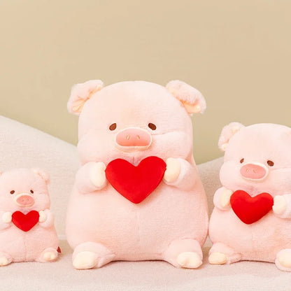 20/30 Cartoon Pig Hold Heart Plush Toys Cute Soft Lovely Stuffed Pillows Dolls For Birthday Festival Gift