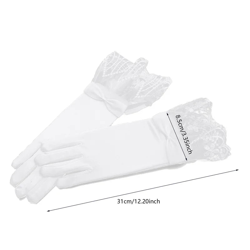 Sexy Transparent Black White Mesh Tulle Glove, Spring Summer Thin Short Glove, Party Dancing Dress Wedding Glove, Lolita New