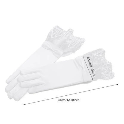 Sexy Transparent Black White Mesh Tulle Glove, Spring Summer Thin Short Glove, Party Dancing Dress Wedding Glove, Lolita New