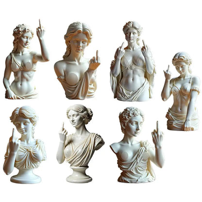 Vienna Goddess Statue, Middle Finger Resin Art Decor Funny Offensive Sculpture, Desktop Novelty Gift Decor Statue Home Decor