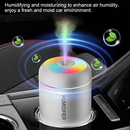 HOMEFISH Mini Air Humidifier USB Aroma Diffuser Essential Oil Purifier Cool Mist Sprayer Home Bedroom LED Desktop Humidifier