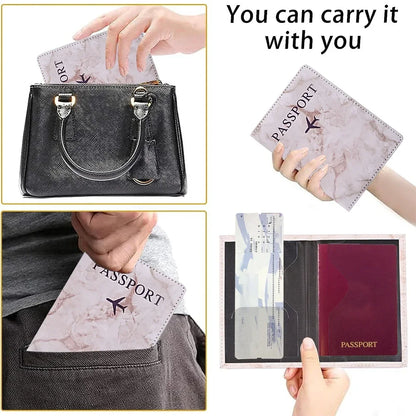 Fashion Passport Protective Cover, Embroidery Letter Pattern Travel Passport Holder, Wallet Gift PU Leather Card Case Cover Unisex