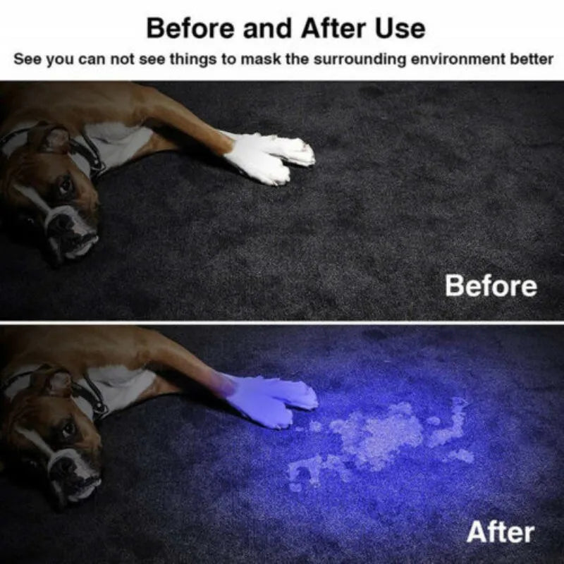 UV Flashlight Black Light Powerful Small Blacklight Flashlight UV Light Mini Black Light Flashlight Detector Light for Pet Urine