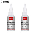 502 Super Adhesivo - Cianoacrilato de secado rápido, adecuado para cuero, caucho, metal, adhesivo fuerte, incoloro y transparente