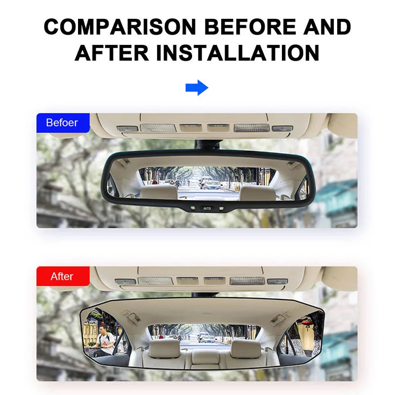 SEAMETAL Espejos de coche para bebé, espejo retrovisor interior, espejo retrovisor gran angular convexo, espejo antideslumbrante de gran visión, monitor auxiliar