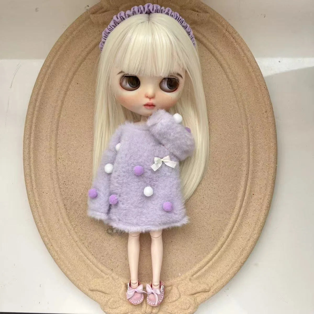 Fashion 1/6 Blythe Doll Clothes Sweater Set Barbir Doll Replace Clothes Ob24 Doll Outfit Accessories No Socks