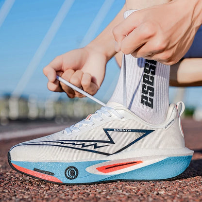 Men's Fashionable Casual Comfortable Sports Running Shoes - Breathable Fabric Upper, Non-Slip, Wear-Resistant, Shock-Absorbing Sole, Round-Toe Lace-Up Casual Running Shoes, Suitable for All Seasons