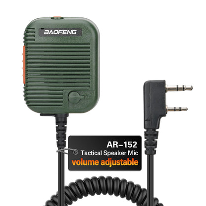 Baofeng AR-152 Tactical Remote Speaker Mic K Plug 2 Pin Volume Adjustable For AR-152 UV-5R UV-25 PRO Walkie Talkie Two Way Radio