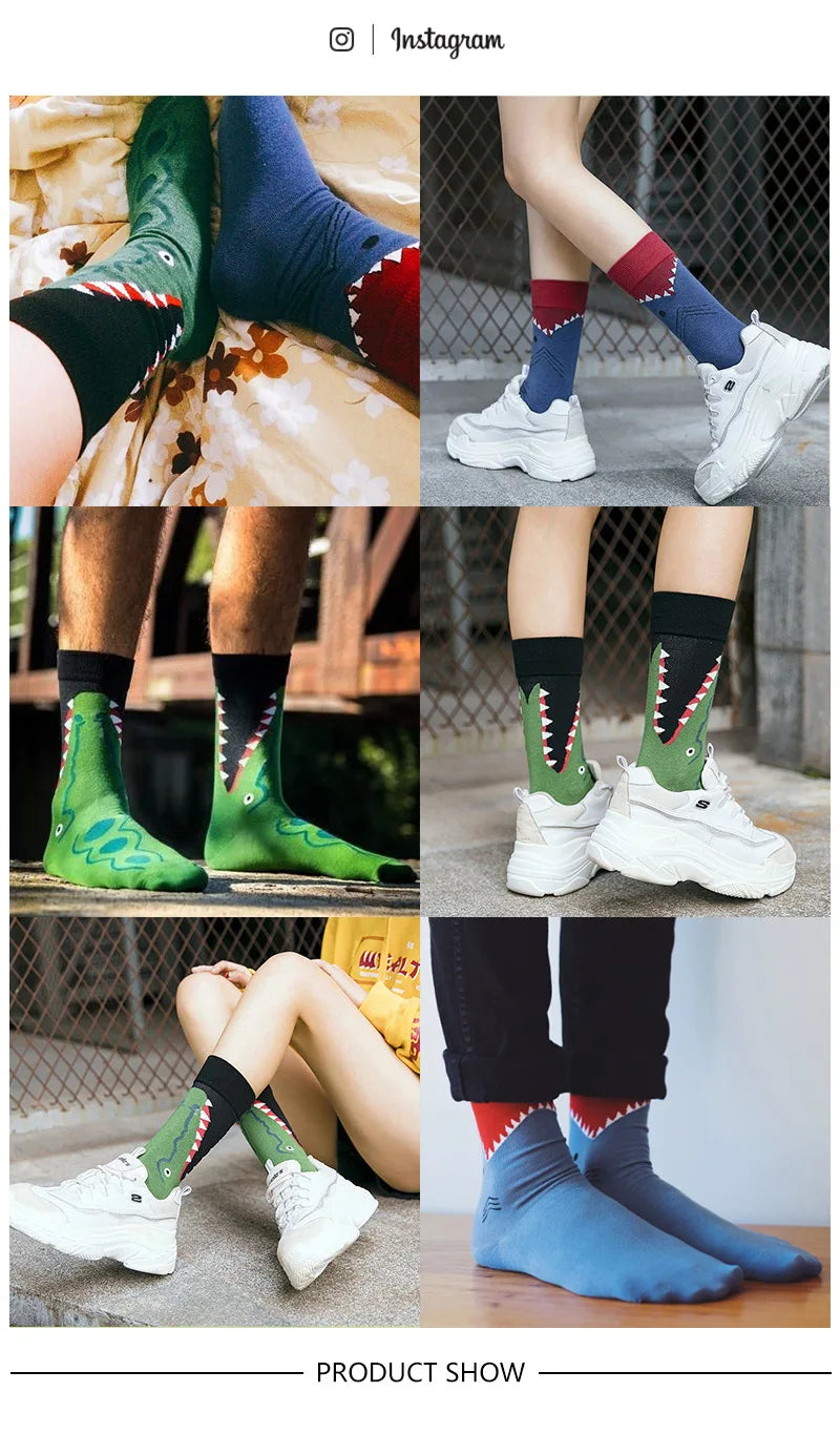 New cotton socks high-quality men's and women's British style casual Harajuku fashion novelty literary couple sexy socks