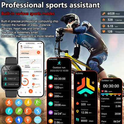 2026 New Bip 6 Pro Smart Watch Men Women Outdoor Sports Fitness Heart Rate GPS Track Bluetooth Call IP68 Waterproof Smartwatches