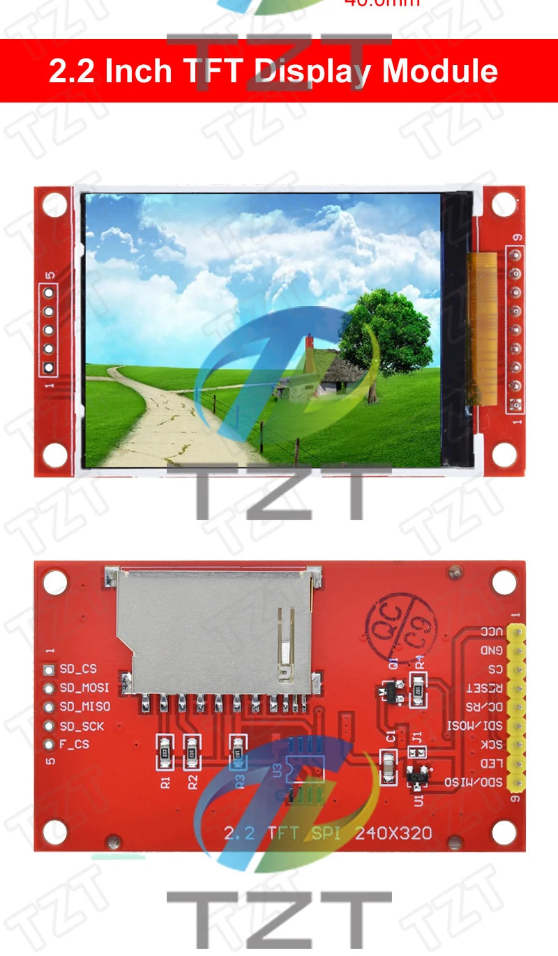 TFT Display, 0.96/1.3/1.44/1.8/2.4/2.8/3.5 Inch TFT Full Color Screen LCD Module, ST7735 ILI9341 Driver Interface SPI for Arduino