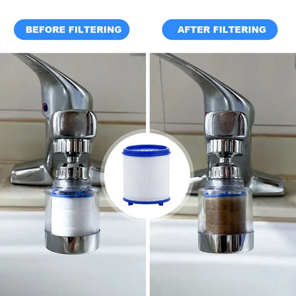 Faucet Filter Elements Water Purifier Filter, Remove Chlorine Heavy Metal Faucet Adapter, PP Cotton Filtration for Kitchen Bathroom