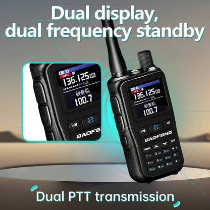 1PC Baofeng UV 5RMINI Wireless Frequency Reading Walkie Talkie AM Long Range Multi-Band Type-C Charger Ham Radio