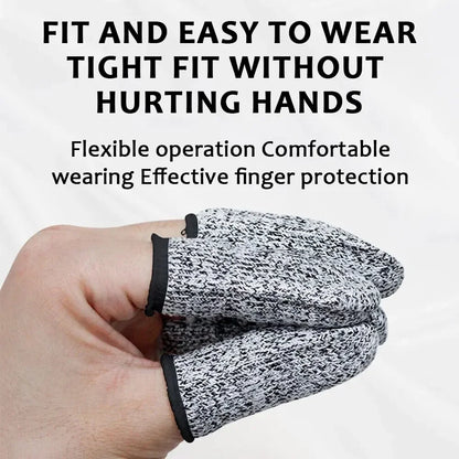 10Pcs, Anti-Cut Finger Cover, Finger Protector Sleeve, Level 5 High-Strength Safety Flexible Anti Cut Fingertip Gloves, Kitchen Tool