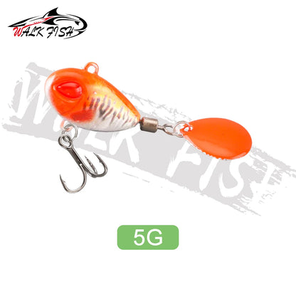 WALK FISH Sinking 3g-21g VIB Lure Spoon Spinner Fishing Bait Wobblers Metal Jig Rotating Sequin Tail Far Casting For Sea Bass
