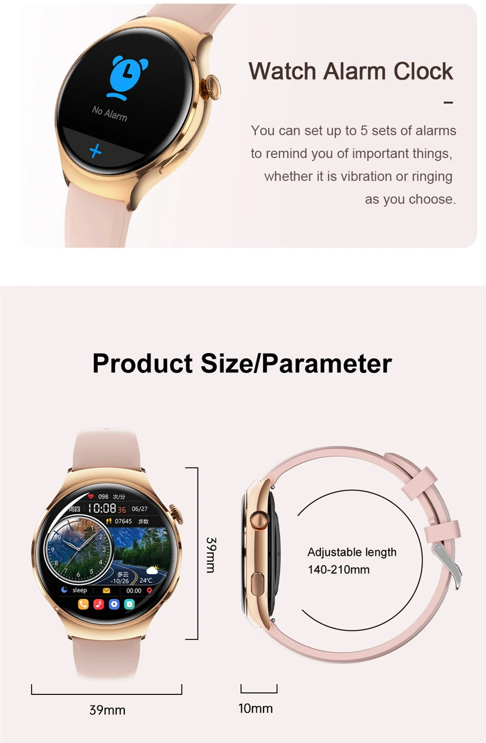 New GPS NFC Bluetooth Call Smartwatch, Women Watch, 4 mini Sports Track, Heart Rate Oximetry Monitoring Health Smartwatch For Woman