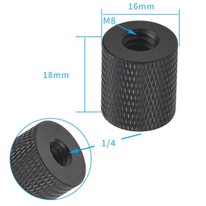1x 1/4 Inch Thread Hole Female to Female 3/8 M4 M5 M6 M8 Mount Adapter Screw Nut DSLR Cameras Tripod Rig Flash Light Accessories