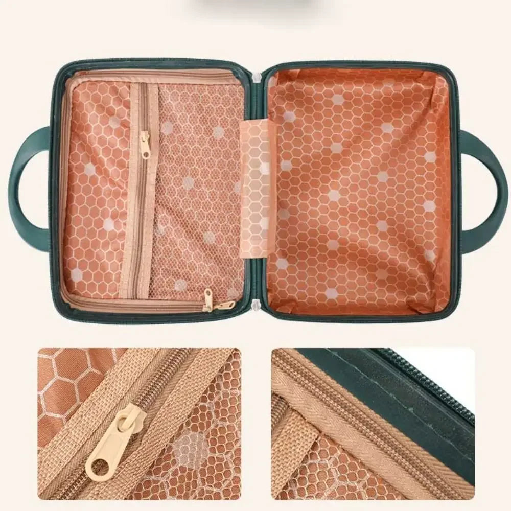 14 inch Mini Travel Suitcase Cosmetic Box Password Box Hand Luggage Organizer Makeup Case Small Boarding Case