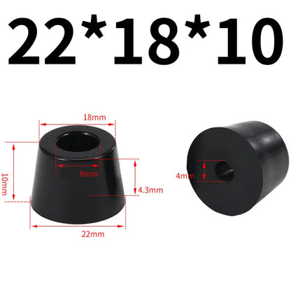 Black Rubber Bumper Furniture Pad Feet Leg Pads Tile Floor Protectors Table Leg Cover With Washers