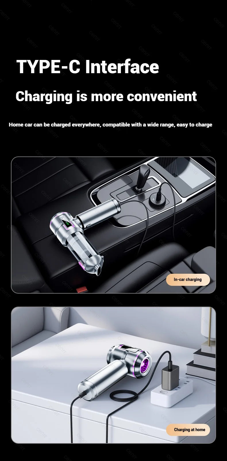 NEW Car Vacuum Cleaner, 998000PA Mini Cordless Powerful Portable Car Vacuum Cleaner for Home, Handheld Blower Car Cleaner